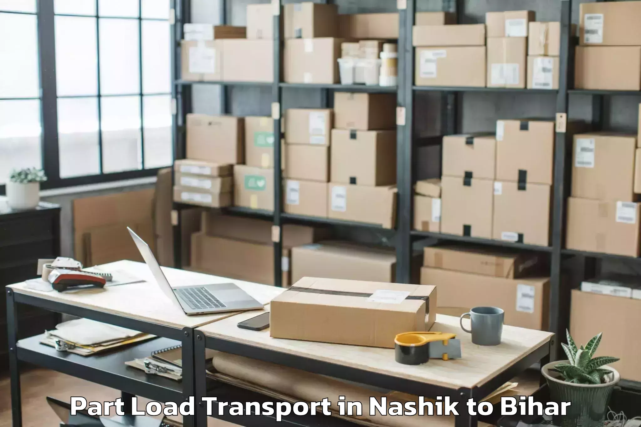 Top Nashik to Tetaria Part Load Transport Available